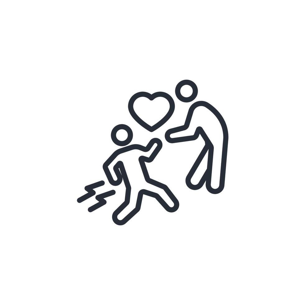 help icon. .Editable stroke.linear style sign for use web design,logo.Symbol illustration. vector