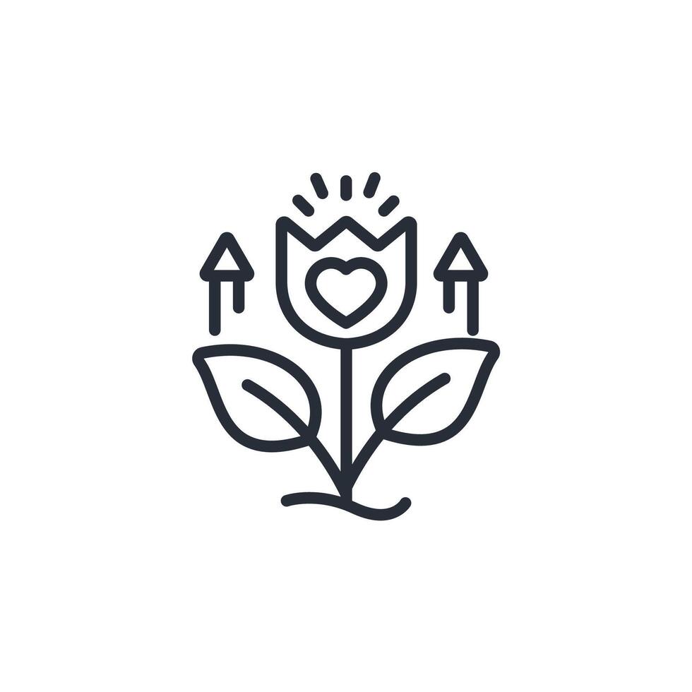 kindness icon. .Editable stroke.linear style sign for use web design,logo.Symbol illustration. vector