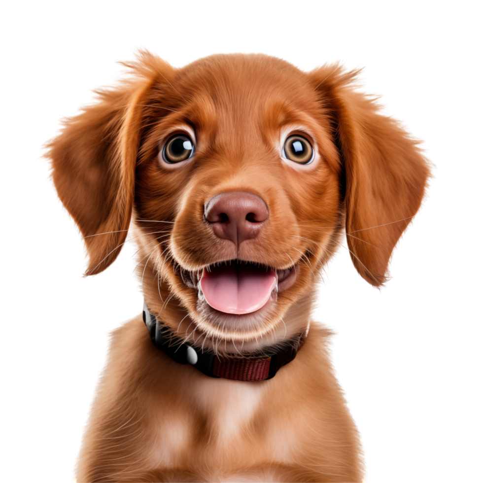 Happy Golden Puppy With Big Eyes And Wide Smile On Transparent Background png