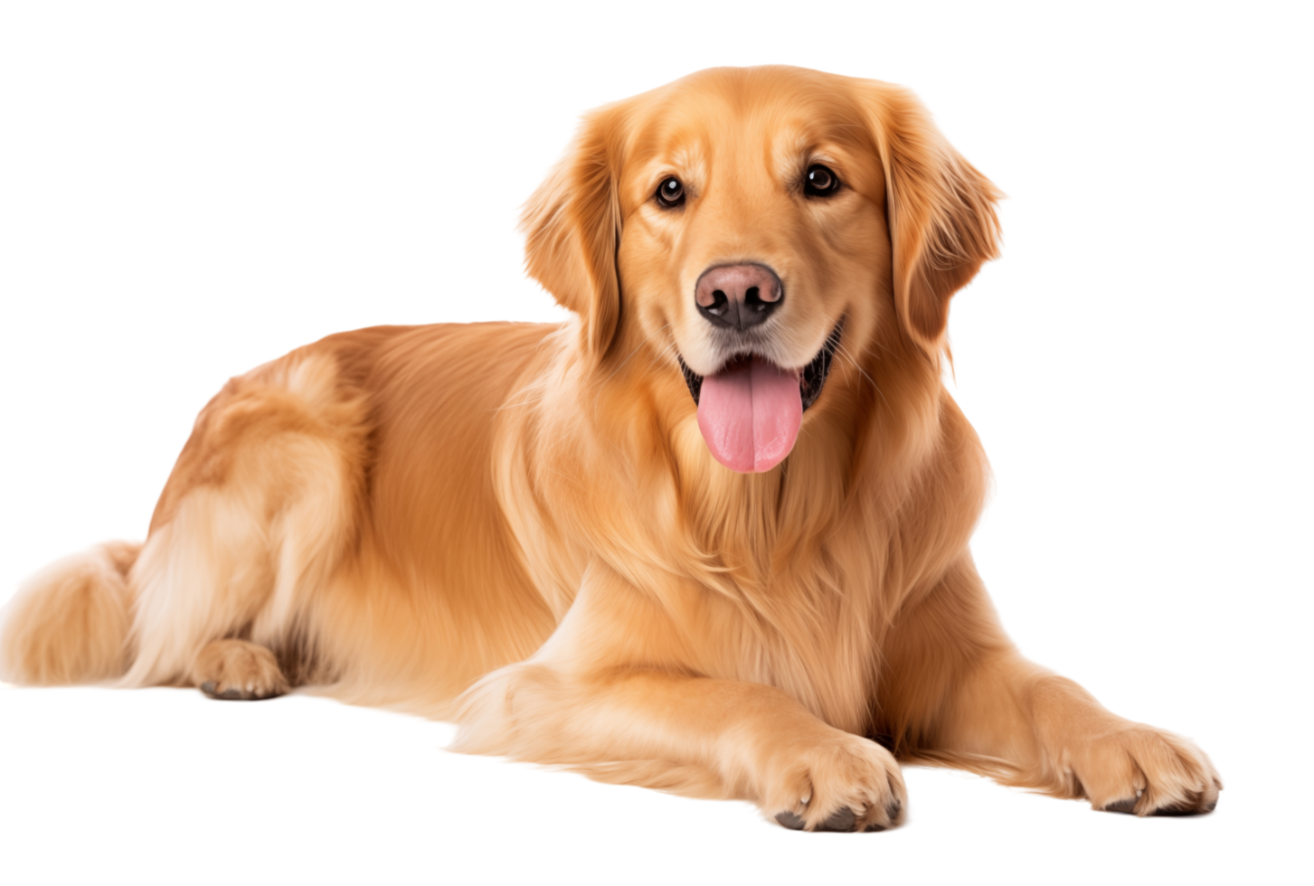Golden Retriever Dog Lying Down On Transparent Background png