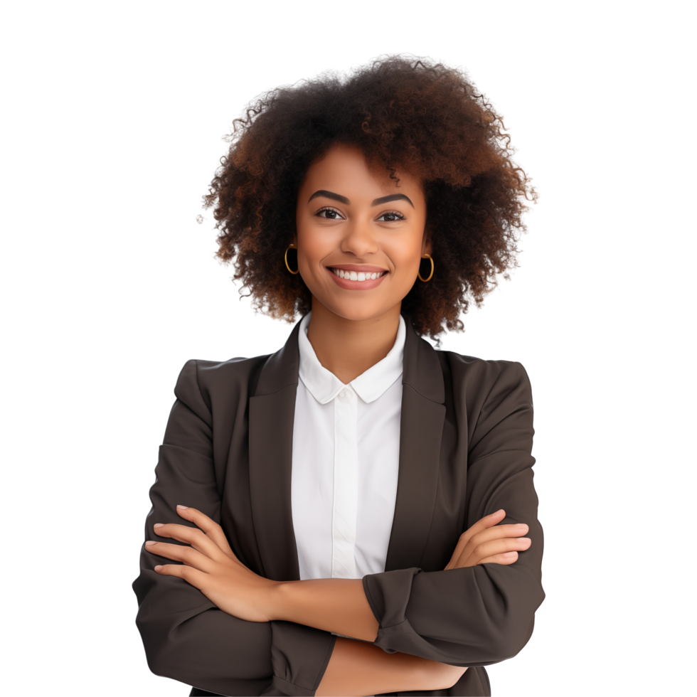 Professional African American Woman In A Business Suit Smiling Confidently png