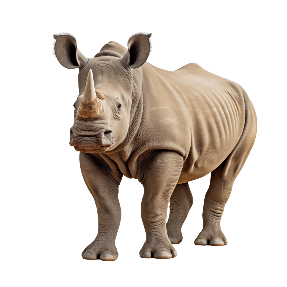 Rhino Standing Majestically Isolated On Transparent Background png