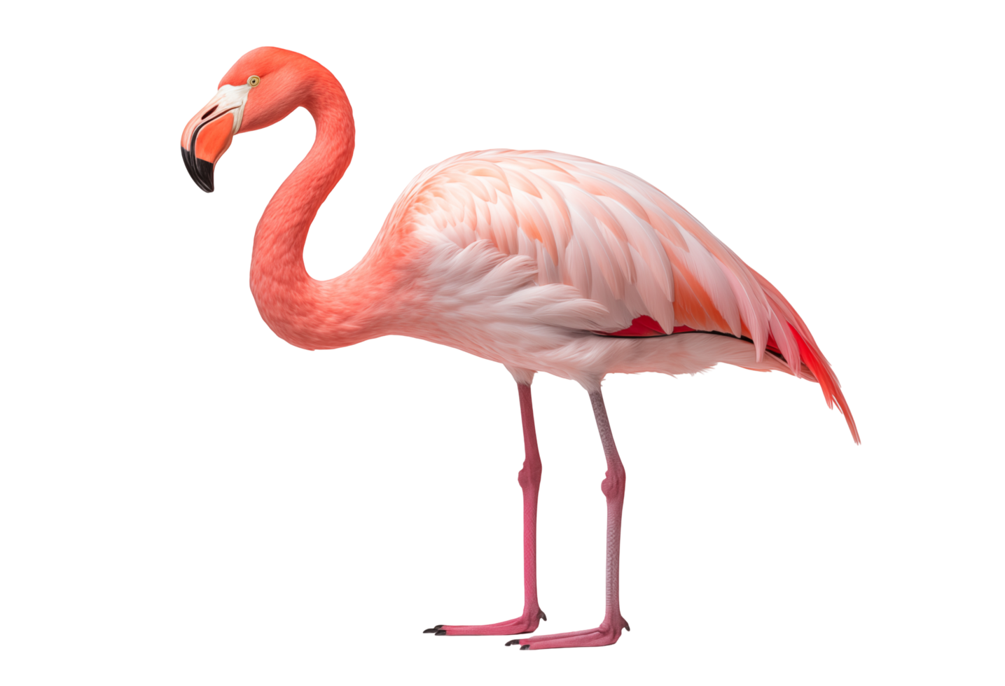 Elegant Pink Flamingo Standing Tall With Transparent Background png