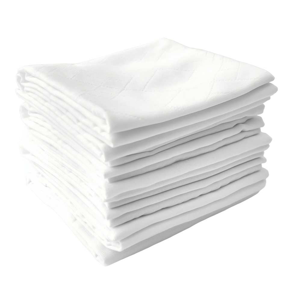 Neatly Folded Stack Of White Towels Arranged On A Transparent Background png