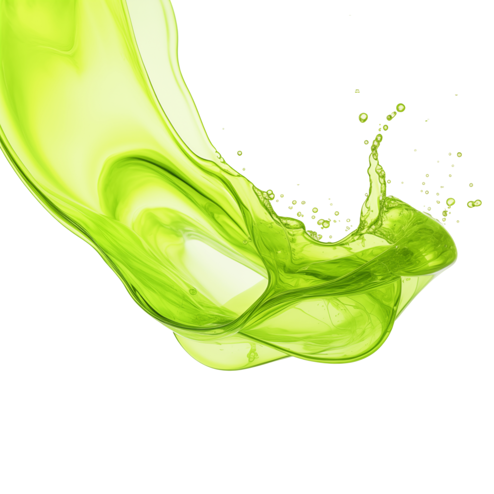 Grün Flüssigkeit Spritzen auf schwarz Hintergrund png