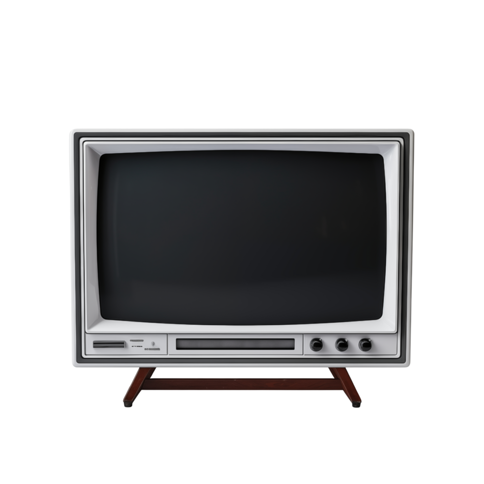 An old television is shown on a black background png