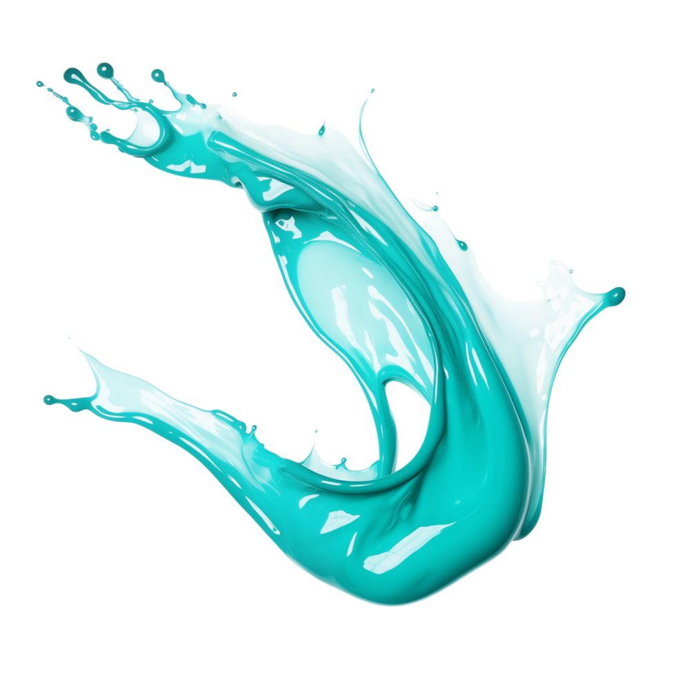 A blue liquid splashing on a black background png