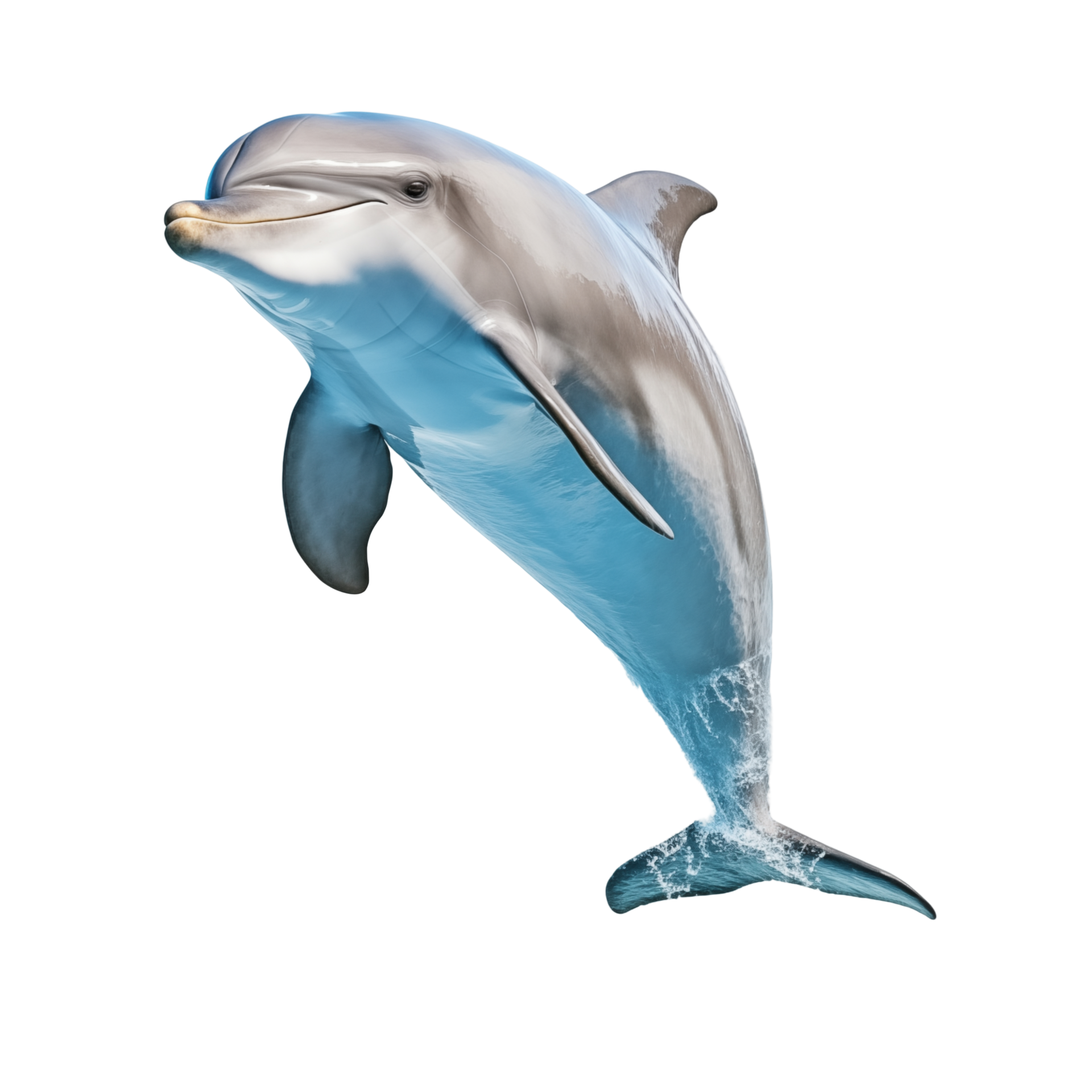 Bottlenose Dolphin Leaping Out Of Water With Splash 50591456 PNG