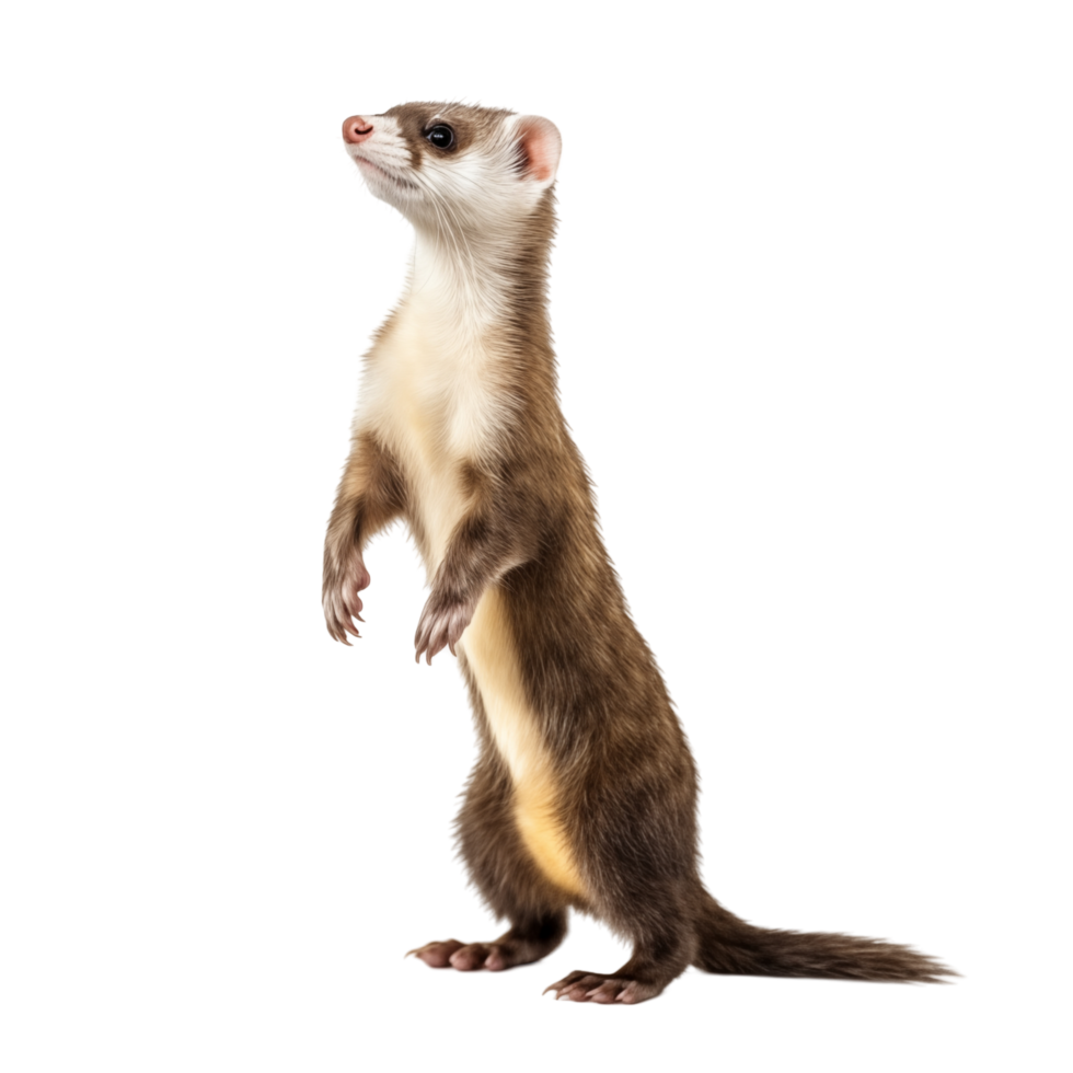 Ferret Standing On Hind Legs Isolated On Transparent Background png