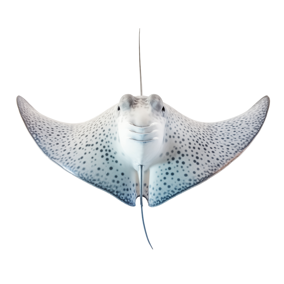 Graceful Spotted Eagle Ray Gliding Isolated On Transparent Background png