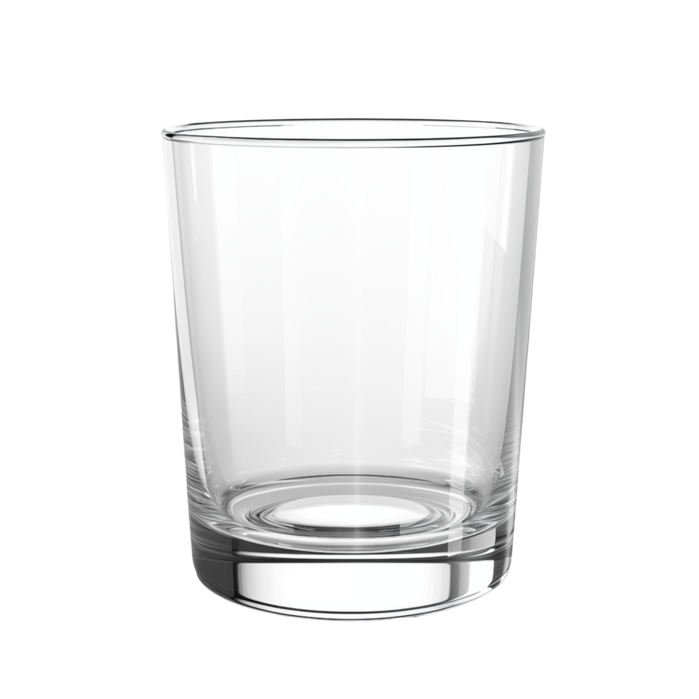 Clear Empty Glass Tumbler On Transparent Background png