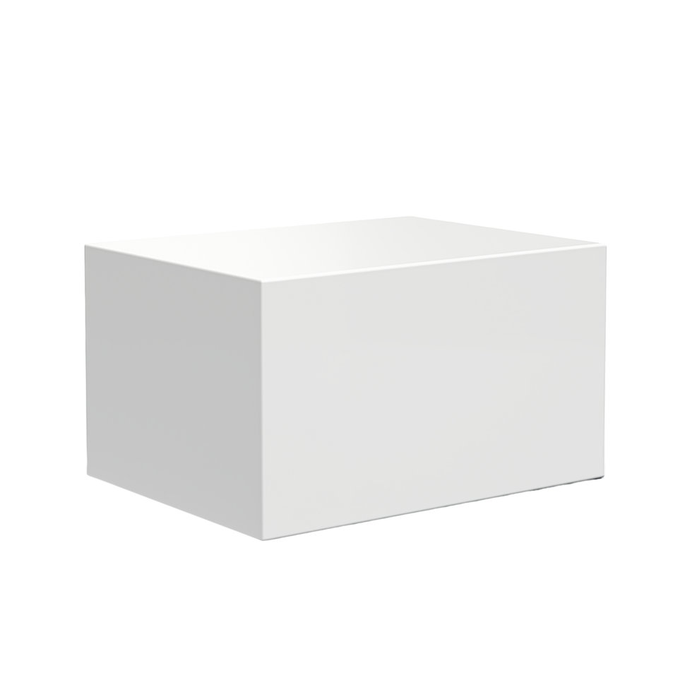 Simple White Rectangular Box Isolated On Transparent Background png
