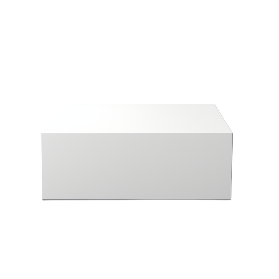 Minimalist White Rectangular Box For Packaging Or Display Isolated On Clean Background png