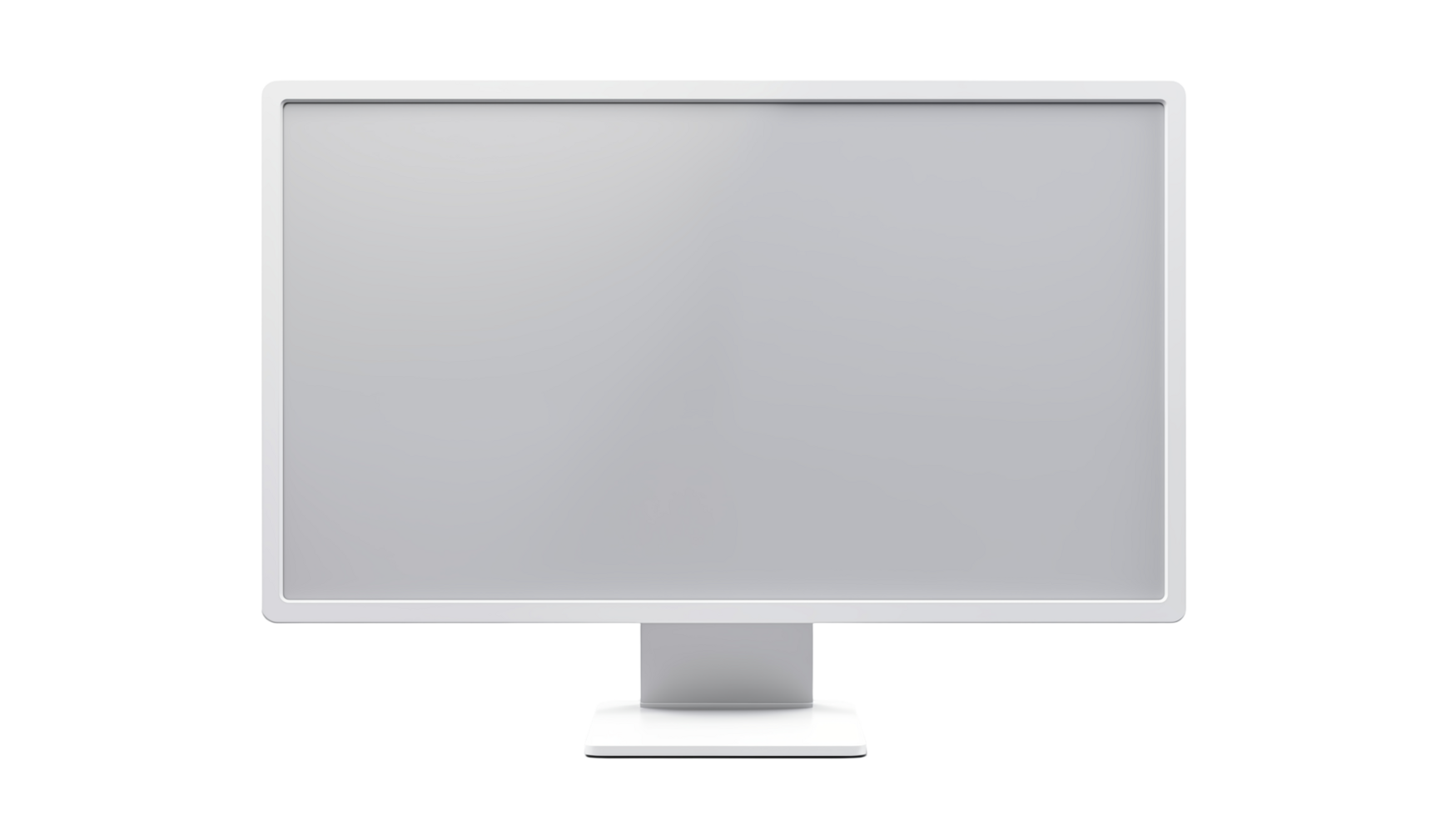 Modern Computer Monitor With Blank Screen Isolated On Transparent ...
