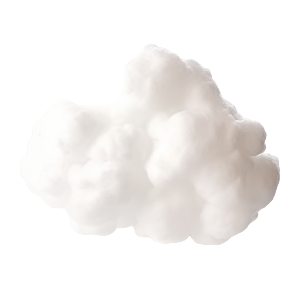 Soft White Fluffy Cloud Shape On A Plain Background For Dreamy Concepts png