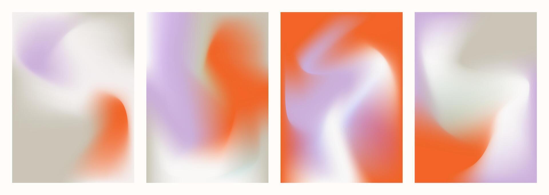 Set abstract y2k background with colorful gradient. Soft vertical illustration for posters, screen designs, cover templates, banners or flyers vector