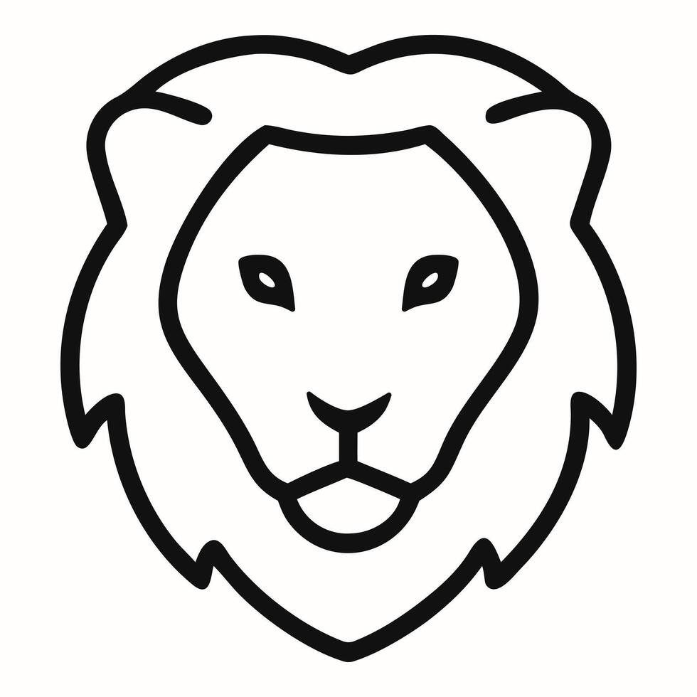 Lion line icon. Simple animal sign isolated on background. illustration for logo, web, mobile app vector