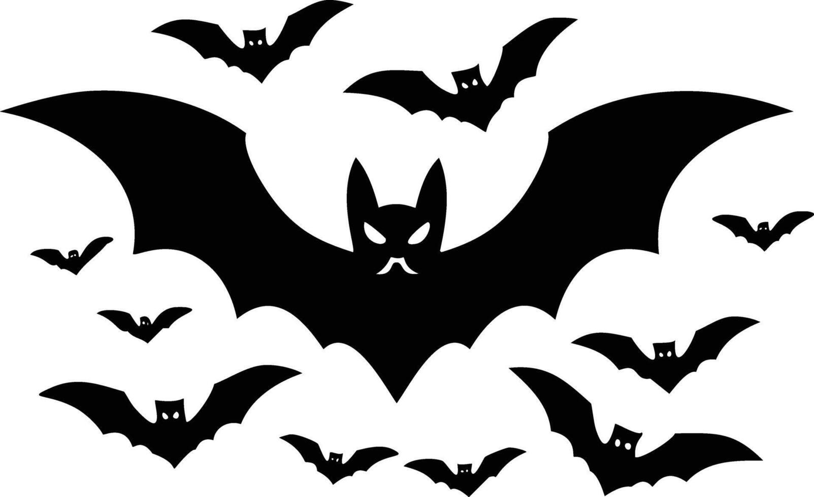 Halloween bat element collection on white background vector