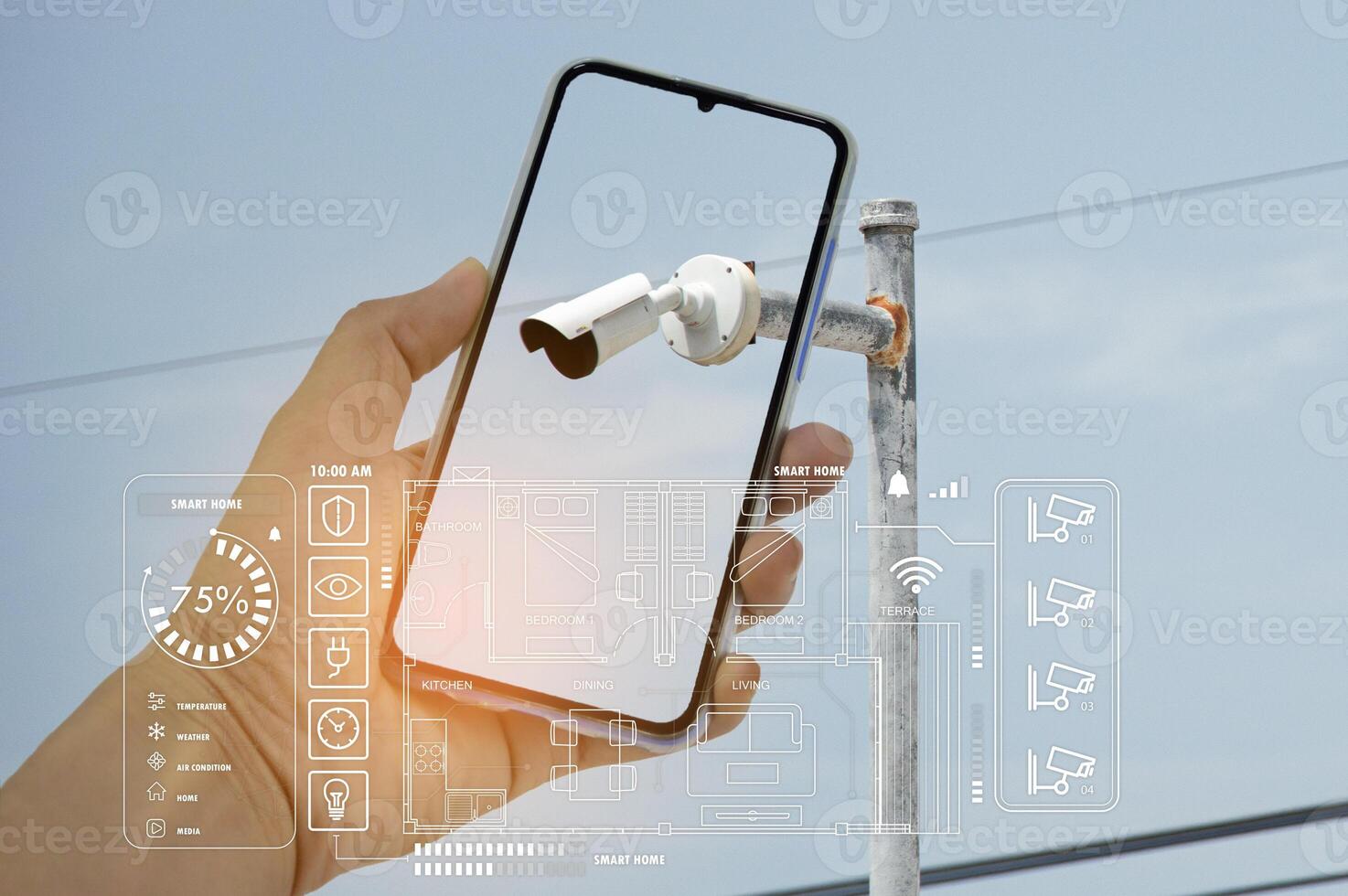IP wifi wireless security camera supports Internet installation technology, security systems, smart home applications photo