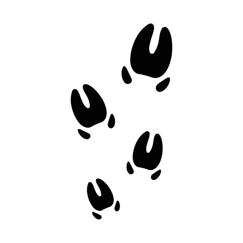 wild boar footprint vector
