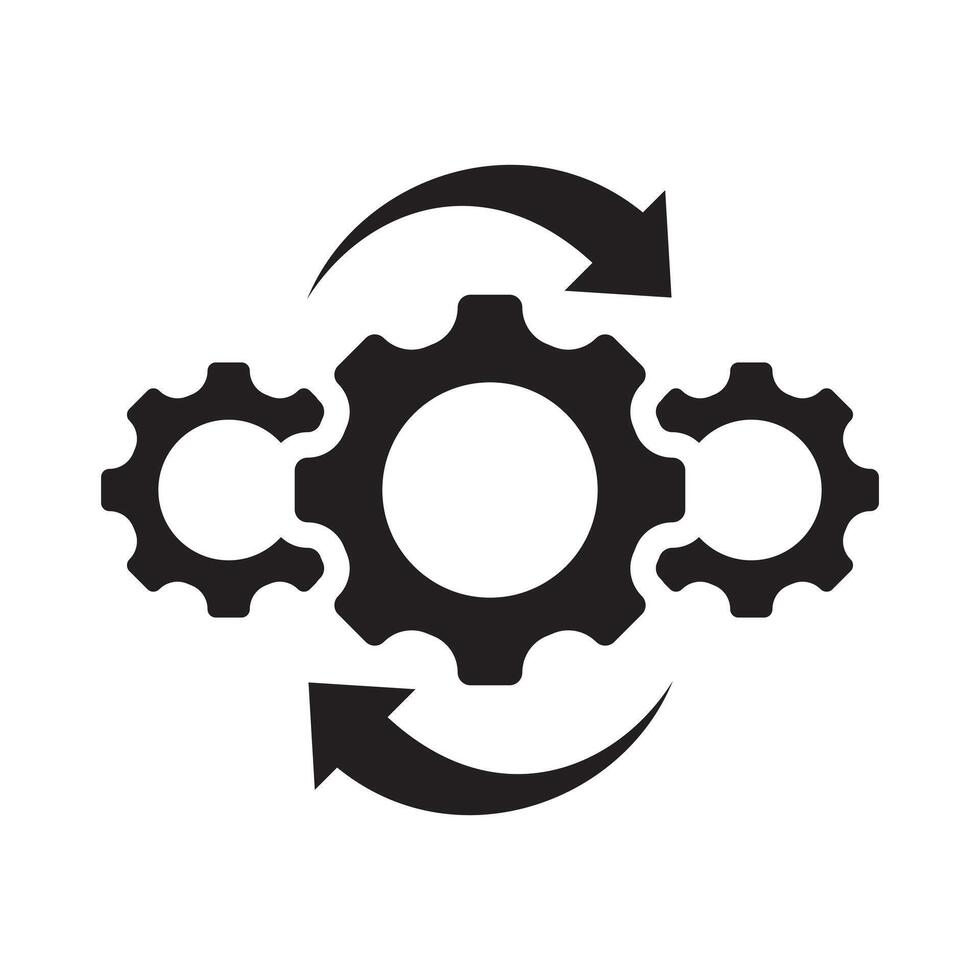 processing gear icon vector