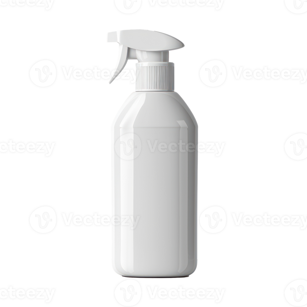 White label plastic pump bottle front view isolate on transparency background png