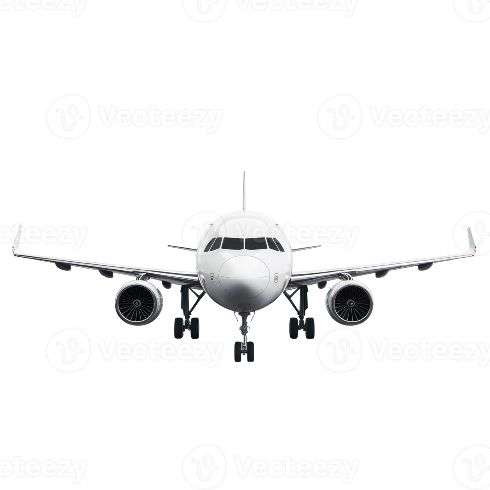 Commercial airplane isolate on transparency background png