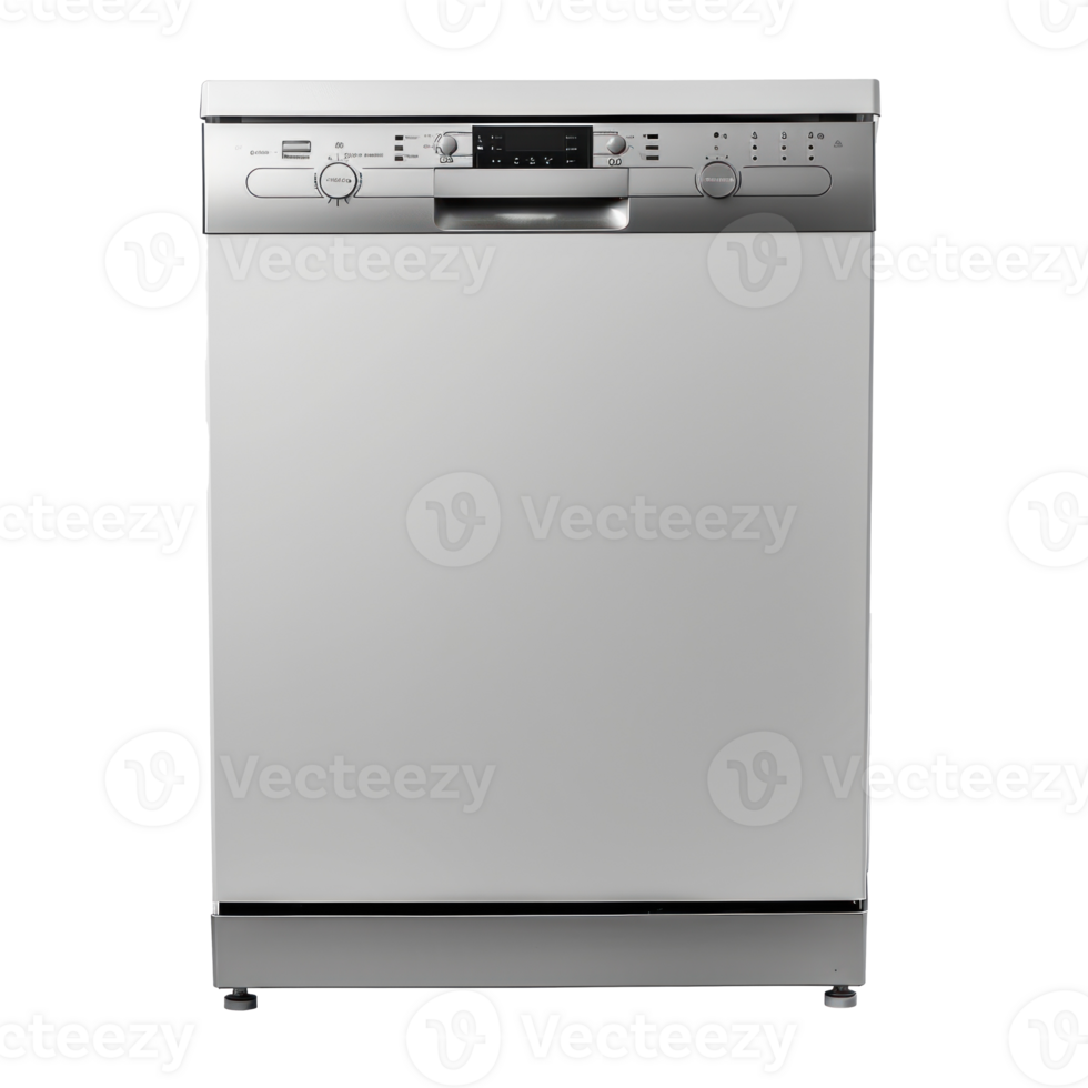 Dishwasher front view full length isolate on transparency background png