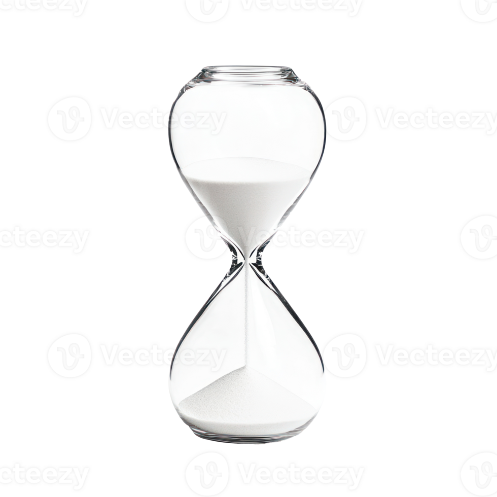 Empty hourglass isolate on transparency background png