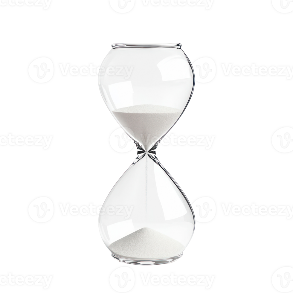 Empty hourglass isolate on transparency background png