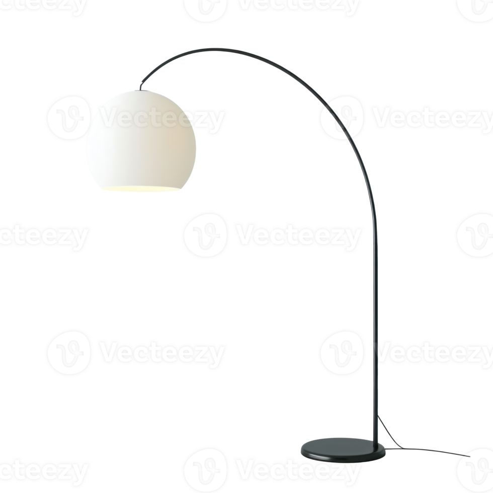 Arc Floor Lamp isolate on transparency background png