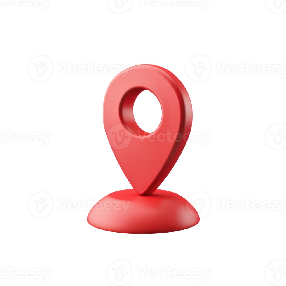 a location Icon 3D icon, red color, icon style, cartoon style, clay material, lovely, softly smooth, white clean plain background png