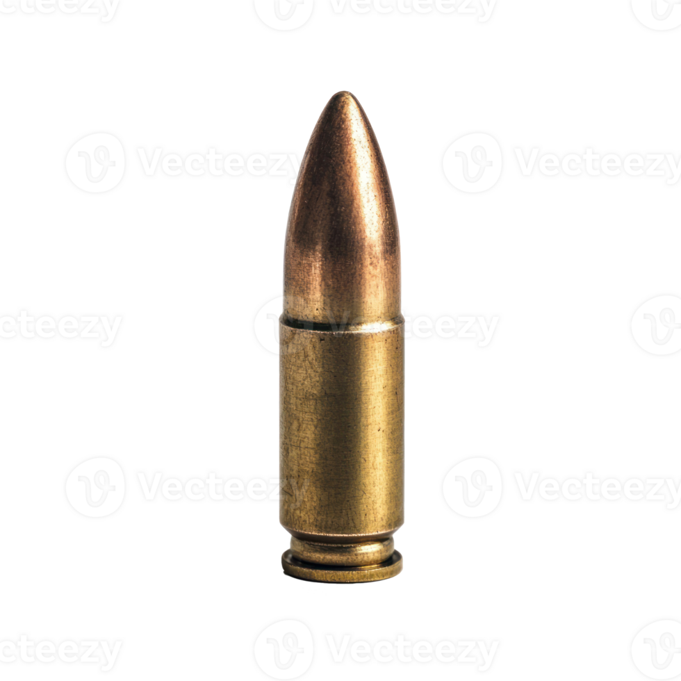 Bullet front view isolate on transparency background png