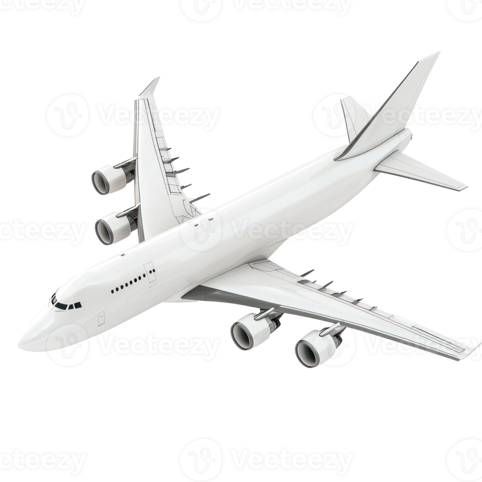 3D Cargo Aircraft isolate on transparency background png