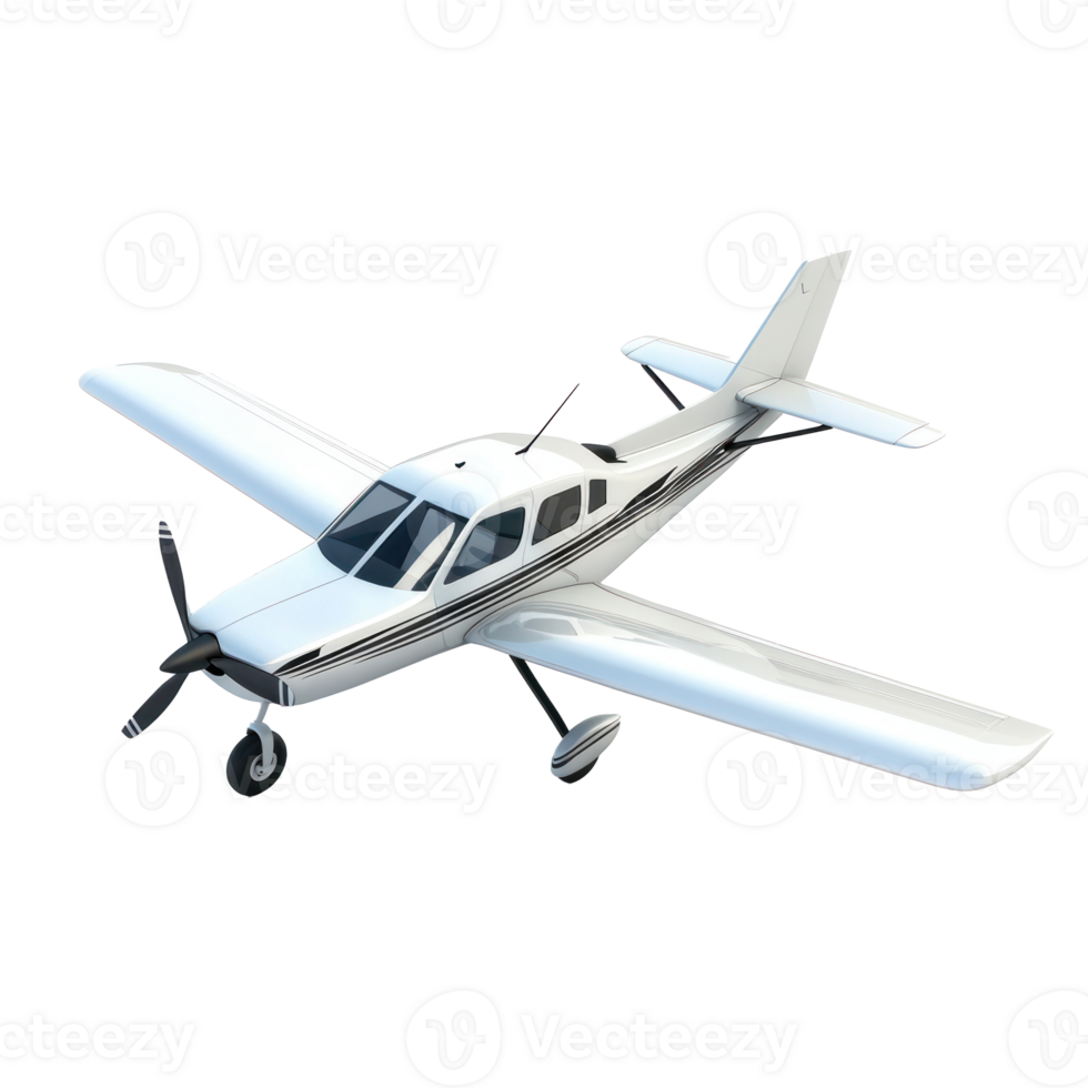 3D Light Aircraft isolate on transparency background png