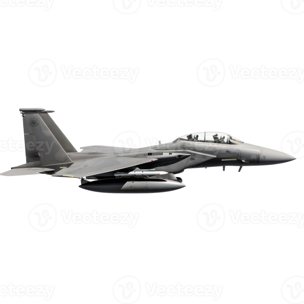 fighter jet side view isolate on transparency background png