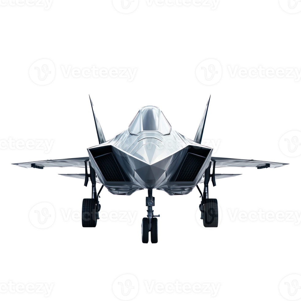 3D Jet front view isolate on transparency background png