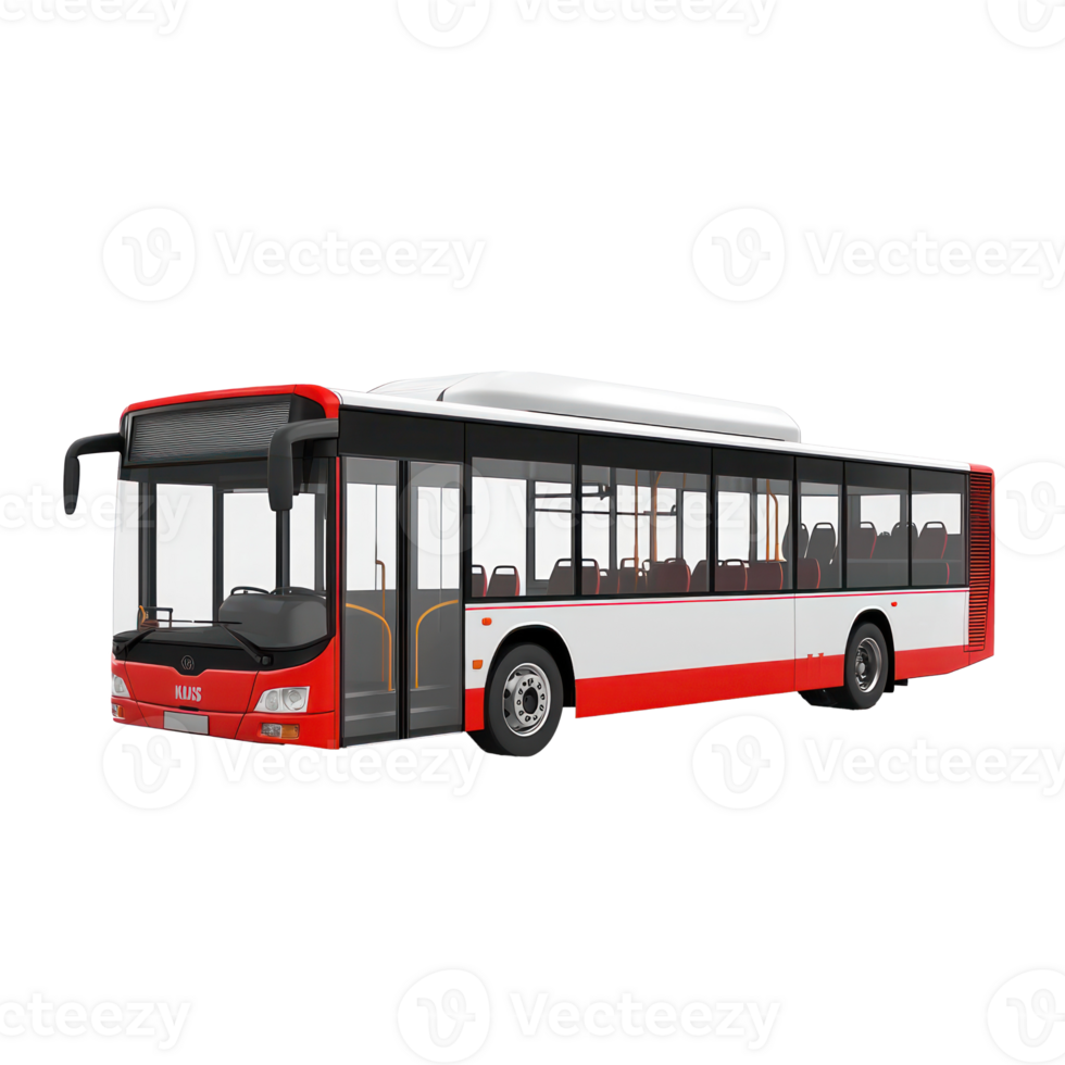 3d stad bus kant visie isoleren Aan transparantie achtergrond png