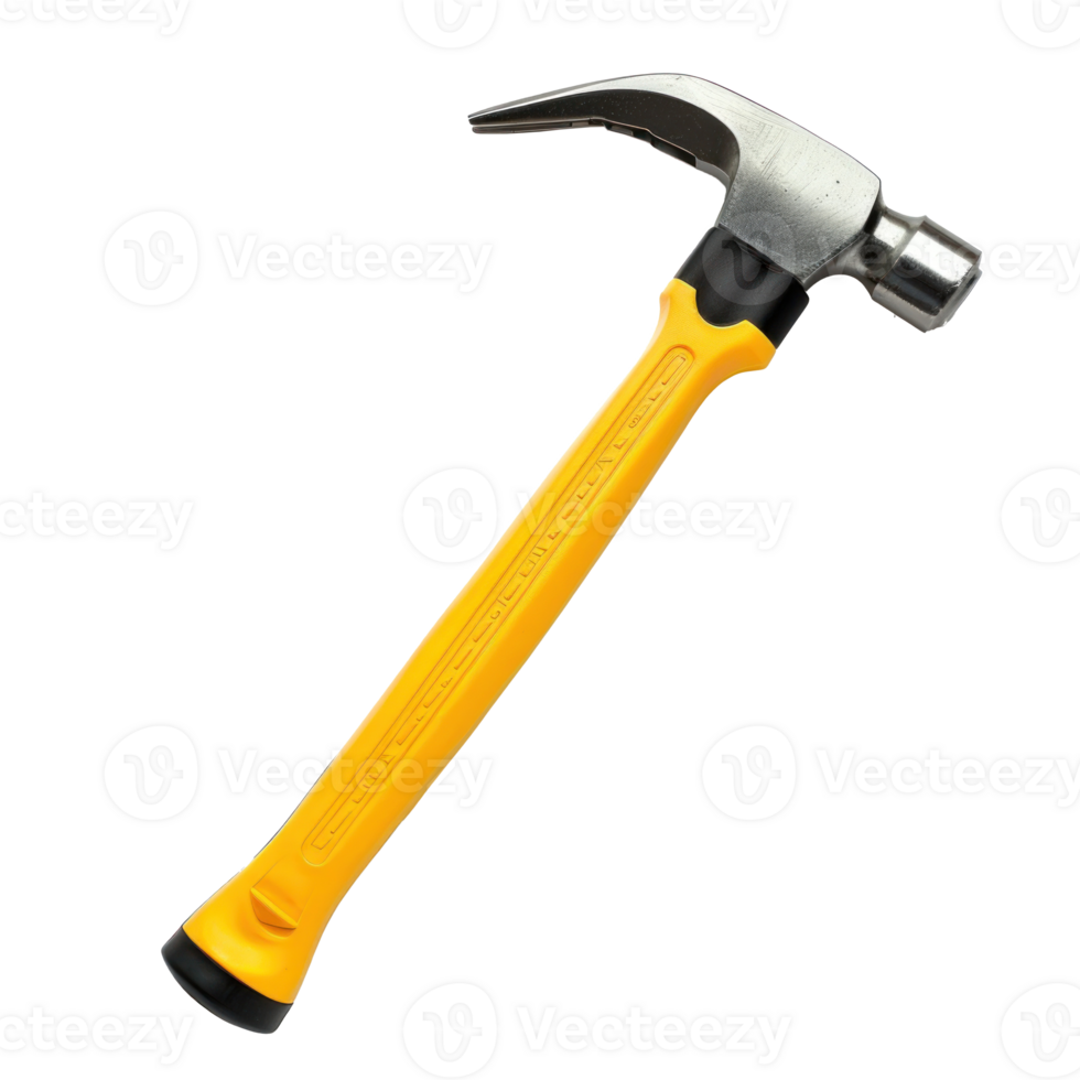 Tool Kit hammer front view full length isolate on transparency background png