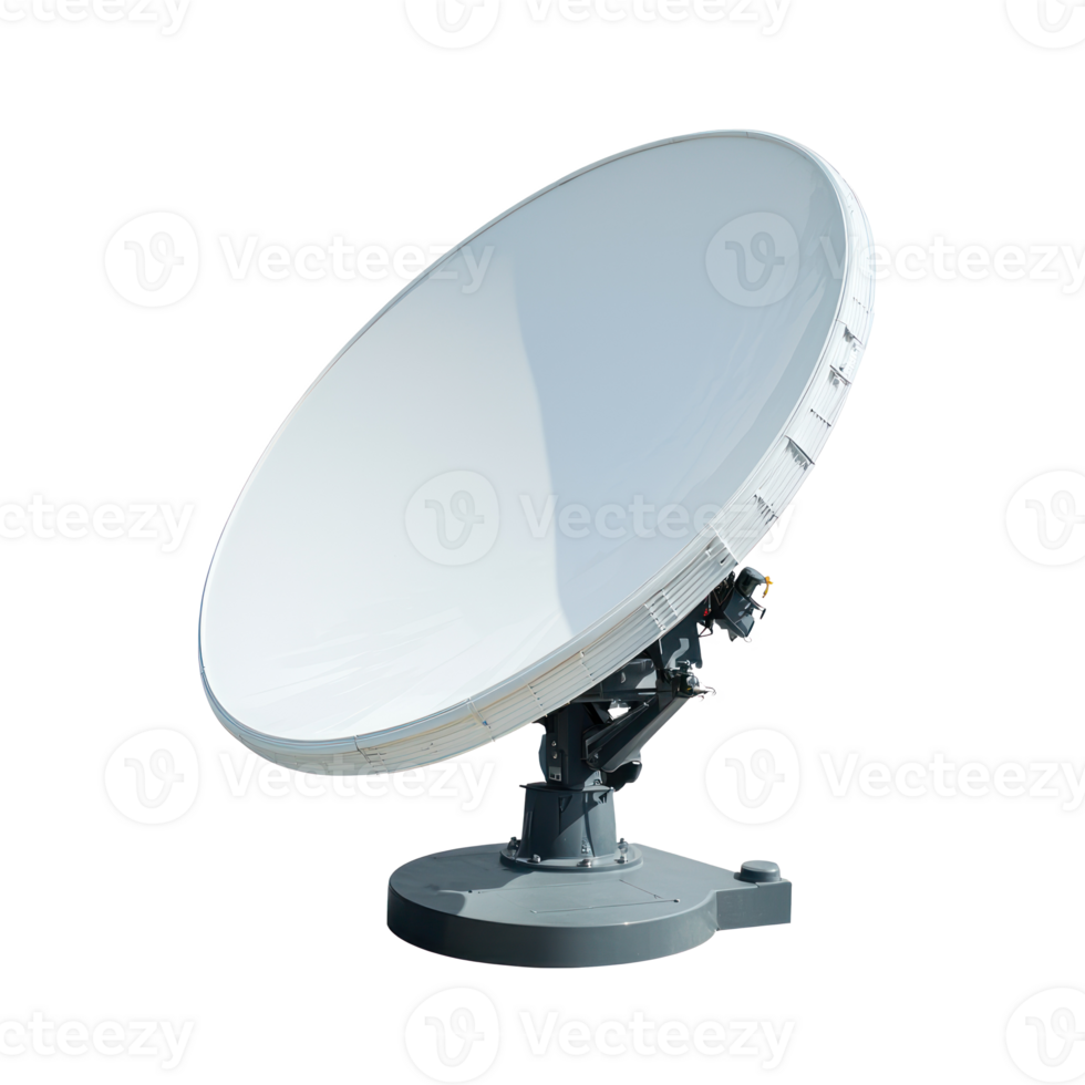 Satellite dish side view isolate on transparency background png