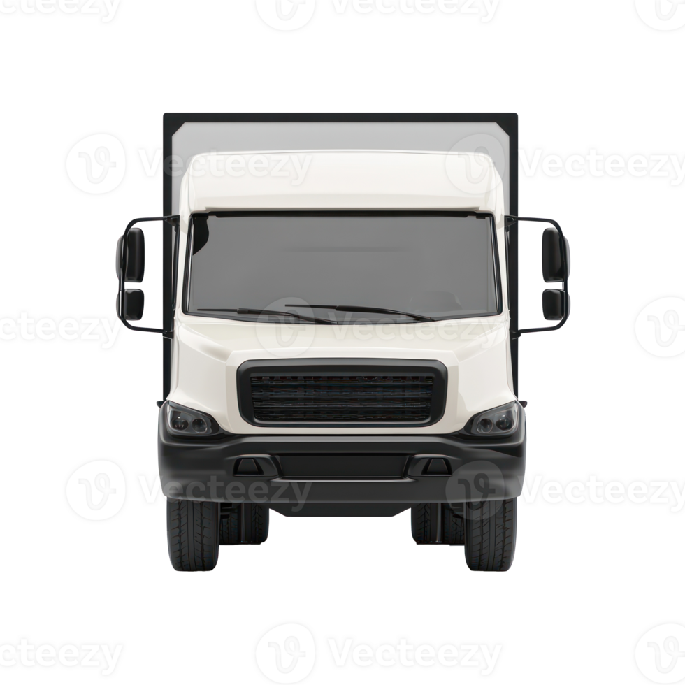 3d Delivery Truck front view isolate on transparency background png