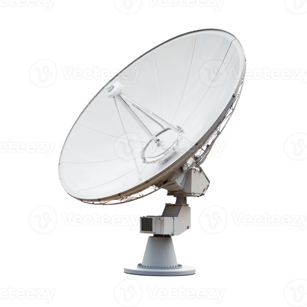 Satellite dish side view isolate on transparency background png