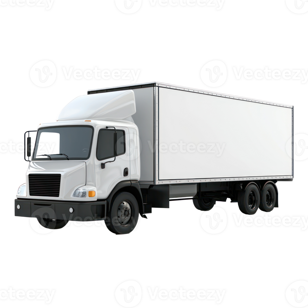 3d Delivery Truck side view isolate on transparency background png