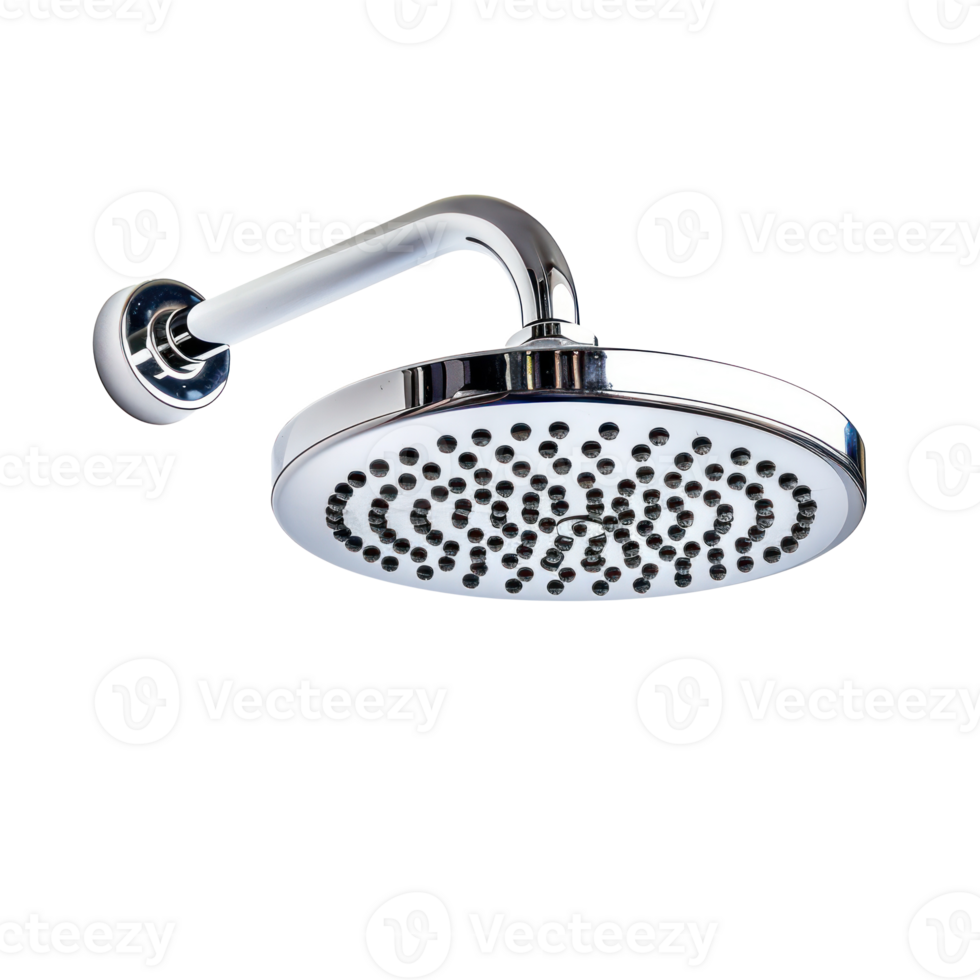 Modern Chrome shower head isolate on transparency background png