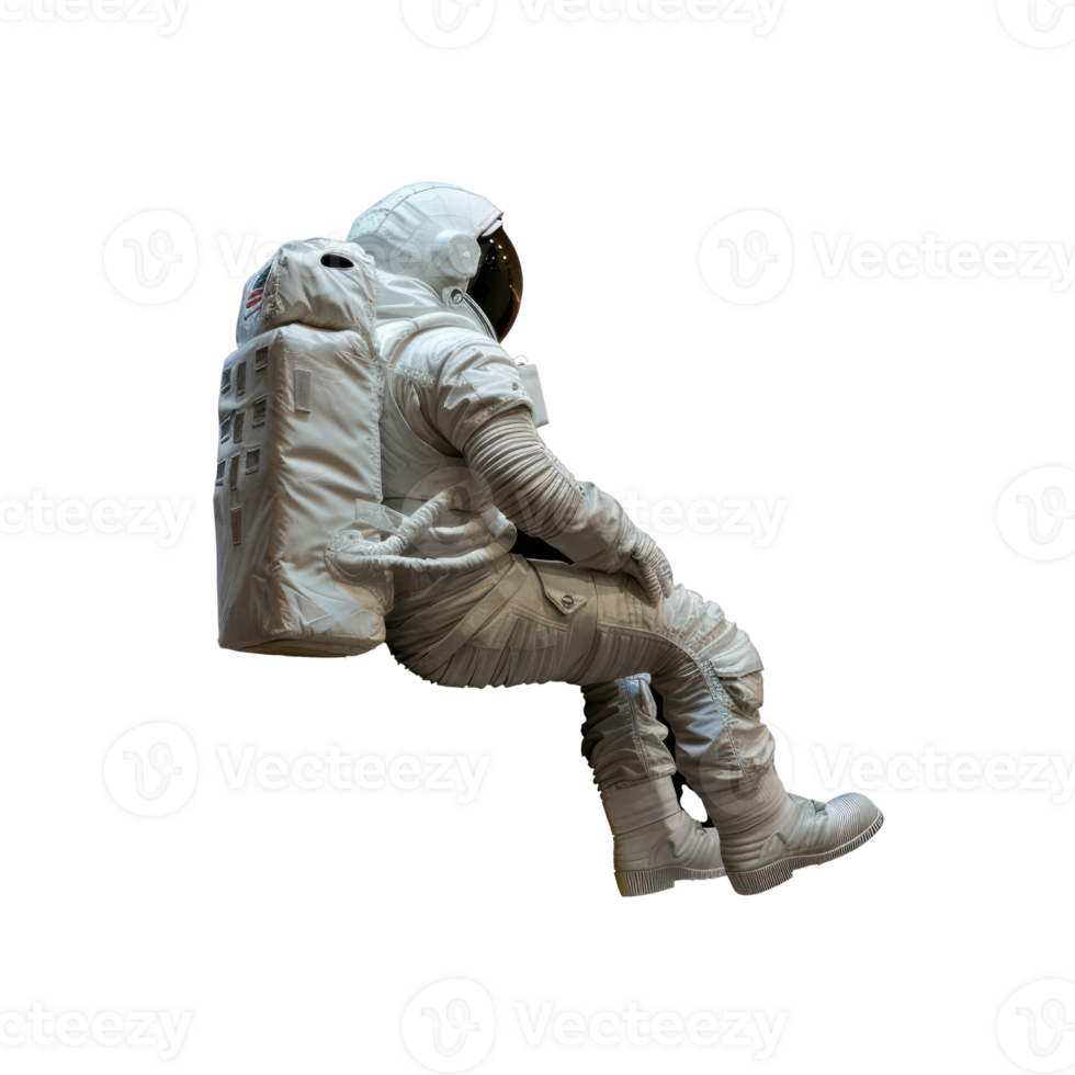 astronaut float, back view isolate on transparency background png