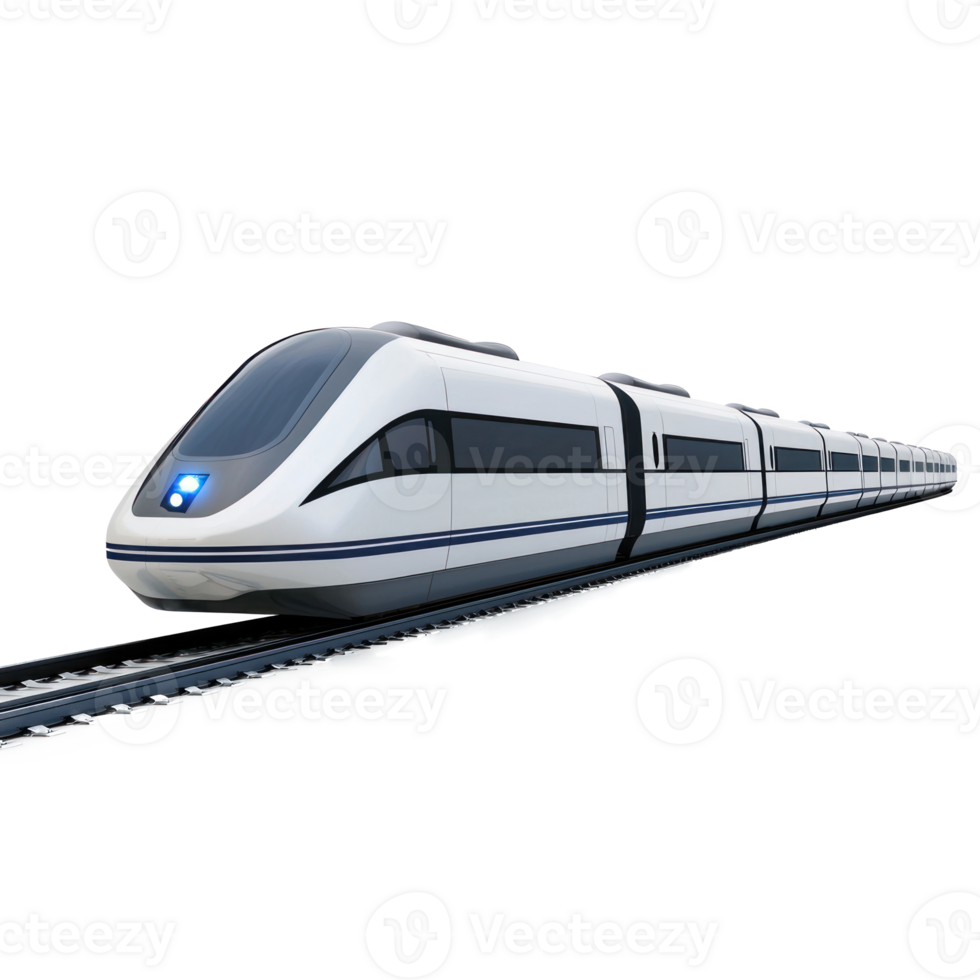 3D Maglev Trains isolate on transparency background png