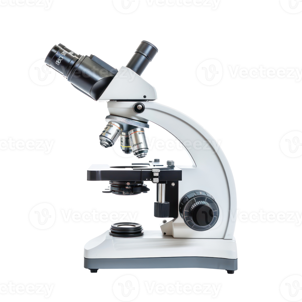 Modern Microscope side view isolate on transparency background png