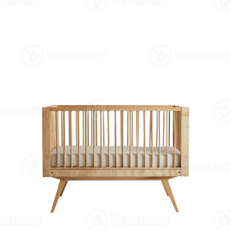 Crib front view full length isolate on transparency background png