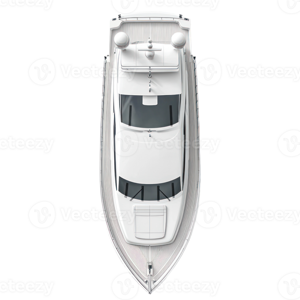 Yacht top view isolate on transparency background png
