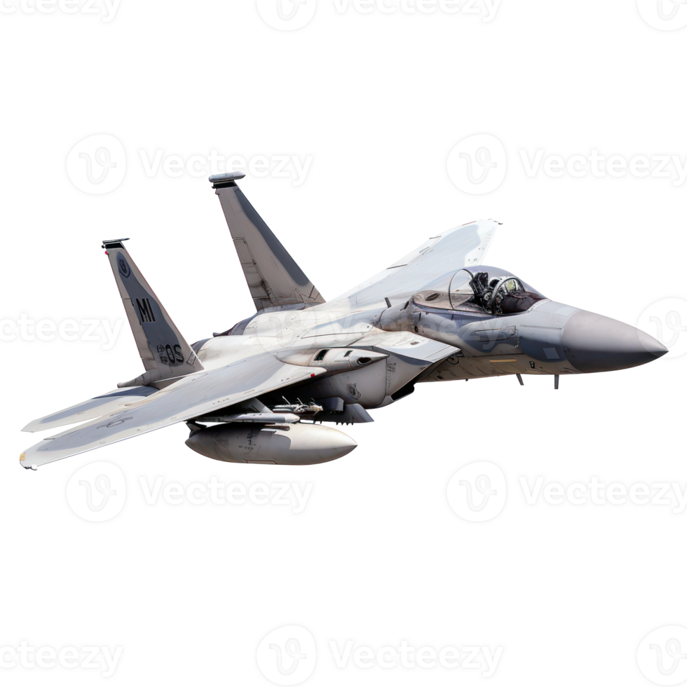 fighter jet side view isolate on transparency background png